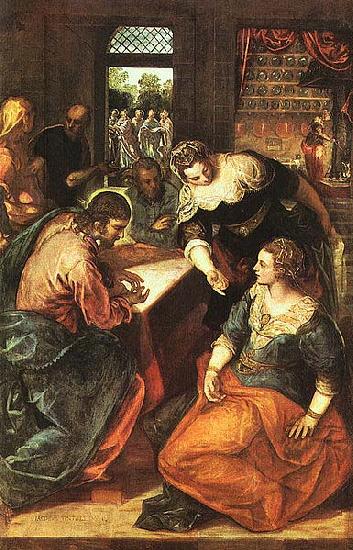 TINTORETTO, Jacopo Christus bei Maria und Martha China oil painting art